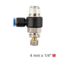 Flow Control Swiv. Elbow Pu 4mm X 1/4' M